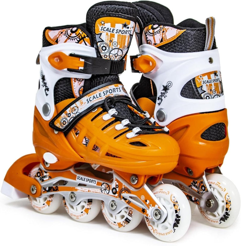 Laden Sie das Bild in Galerie -Viewer, Adjustuble Rolschaatsen met oplichtende wielen voor kinderen en volwassenen - Kids Inline Roller laarzen met opbergtas voor peuters, rolschaatsen voor meisjes, jongens, professionals en - happygetfit.com
