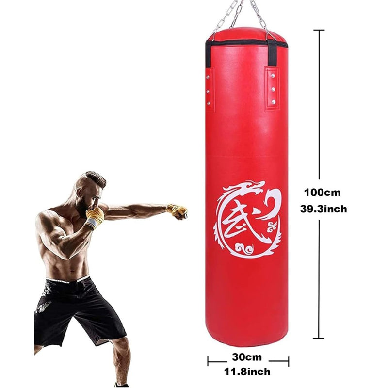 Load image into Gallery viewer, Adult Heavy Duty Boxing Bags - Tear Free PU Leather Boxing Hanging Bag with Metal Set for Men Women Muay Thai MMA Taekwondo Home Gym Training Kickboxing Bag Set - happygetfit.com

