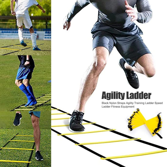 Agility voetbaltrainingsset met ladder 8 meter - happygetfit.com