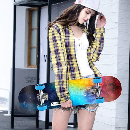 Alomejor 4 stuks/set skateboard Outdoor Classic 52 mm x 30 mm PU Cruiser longboard skateboard reservewielset (blauw) - happygetfit.com