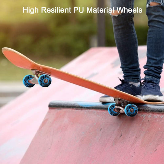 Alomejor 4 stuks/set skateboard Outdoor Classic 52 mm x 30 mm PU Cruiser longboard skateboard reservewielset (blauw) - happygetfit.com