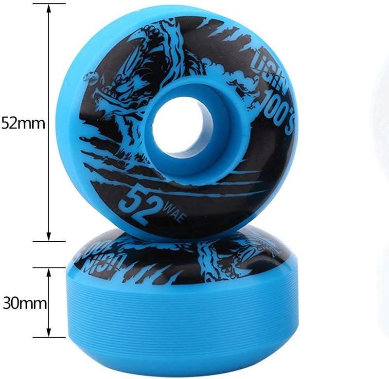 Laad afbeelding in Galerijviewer, Alomejor 4 stuks/set skateboard Outdoor Classic 52 mm x 30 mm PU Cruiser longboard skateboard reservewielset (blauw) - happygetfit.com
