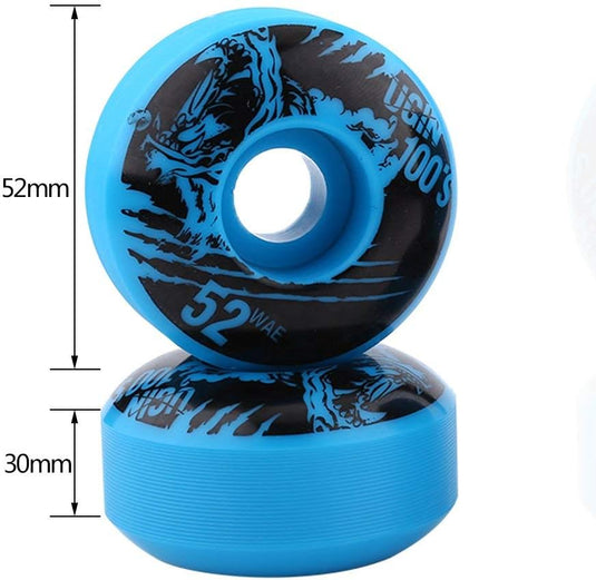 Alomejor 4 stuks/set skateboard Outdoor Classic 52 mm x 30 mm PU Cruiser longboard skateboard reservewielset (blauw) - happygetfit.com