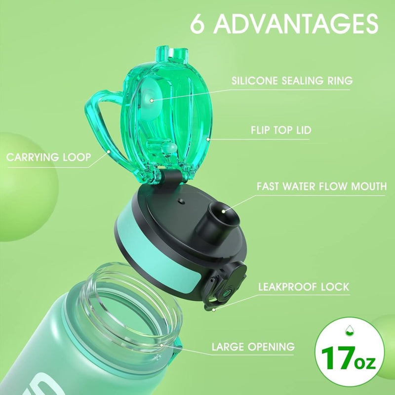 Load image into Gallery viewer, 💧 Altijd gehydrateerd met deze BPA - vrije sportdrinkfles van 500 ml! - happygetfit.com
