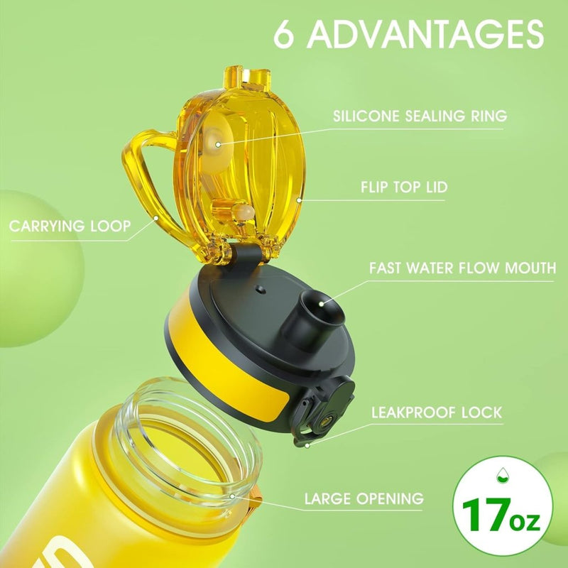 Load image into Gallery viewer, 💧 Altijd gehydrateerd met deze BPA - vrije sportdrinkfles van 500 ml! - happygetfit.com
