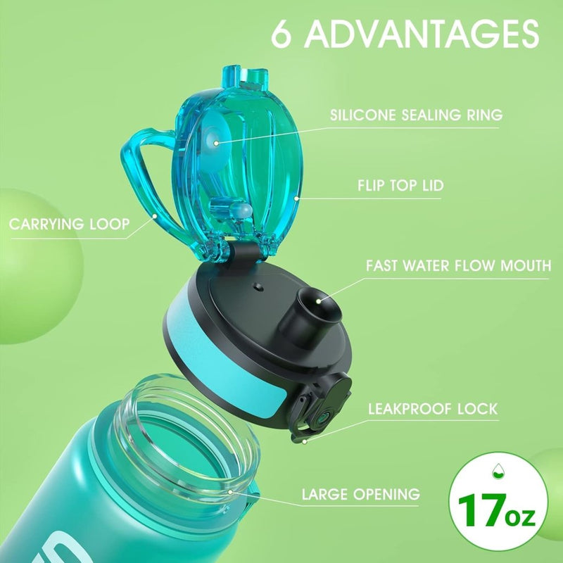Load image into Gallery viewer, 💧 Altijd gehydrateerd met deze BPA - vrije sportdrinkfles van 500 ml! - happygetfit.com

