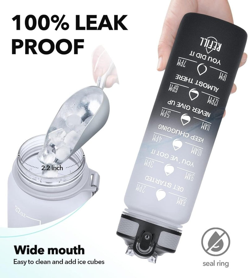Load image into Gallery viewer, 💧 Altijd gehydrateerd met deze BPA - vrije waterfles van 1 liter! - happygetfit.com
