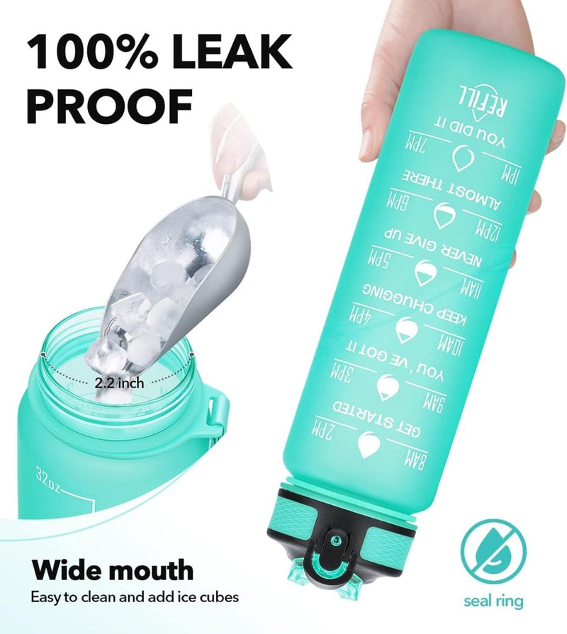 Load image into Gallery viewer, 💧 Altijd gehydrateerd met deze BPA - vrije waterfles van 1 liter! - happygetfit.com
