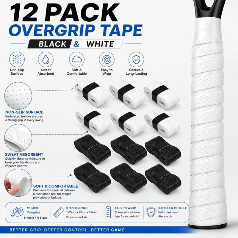 Load image into Gallery viewer, Antislip gripband set 16 stuks zwart wit - happygetfit.com
