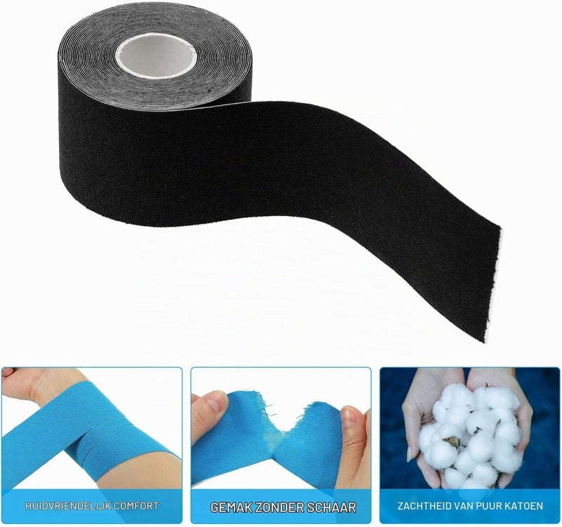 Chargez l'image dans la visionneuse de la galerie, Antislip katoenen sporttape 5 m x 5 cm (1 rol) - Zelfklevende gripband &amp; sporttaping - Griptape tennisracket &amp; aerial hoop - happygetfit.com

