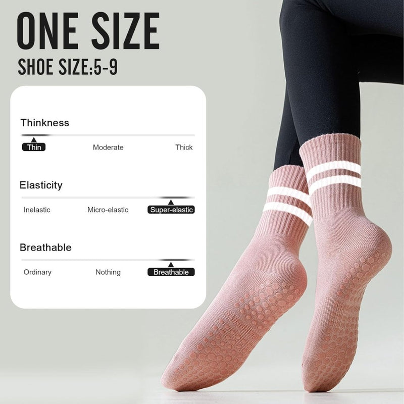 Laad afbeelding in Galerijviewer, Antislip pilatessokken dames set van 3 paar - happygetfit.com
