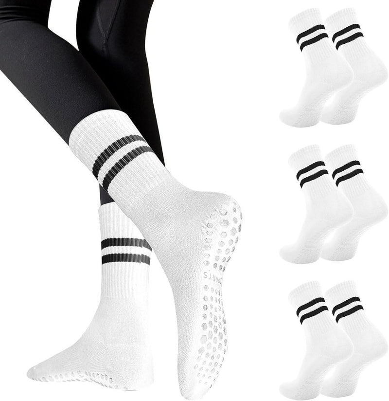 Laad afbeelding in Galerijviewer, Antislip pilatessokken dames set van 3 paar - happygetfit.com
