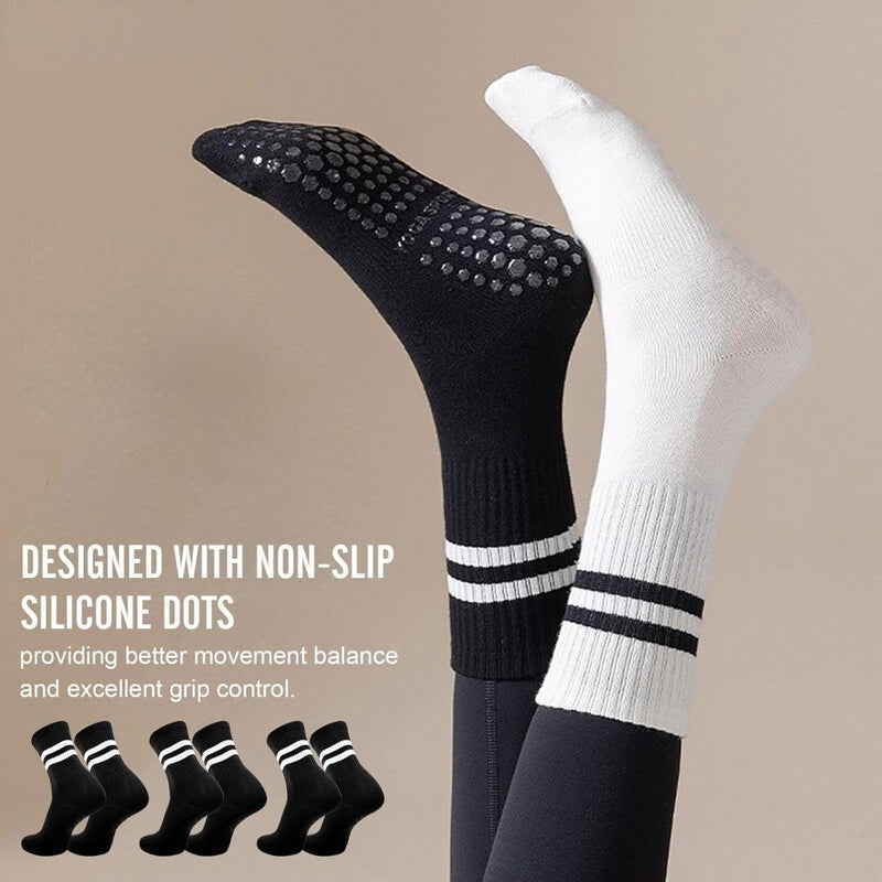 Laad afbeelding in Galerijviewer, Antislip pilatessokken dames set van 3 paar - happygetfit.com
