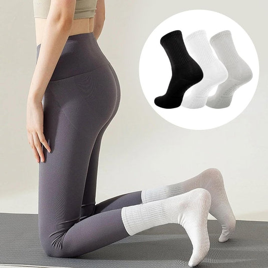 Antislip pilatessokken dames set van 3 paar - happygetfit.com