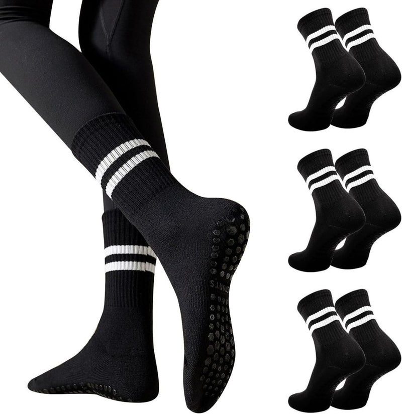 Laad afbeelding in Galerijviewer, Antislip pilatessokken dames set van 3 paar - happygetfit.com
