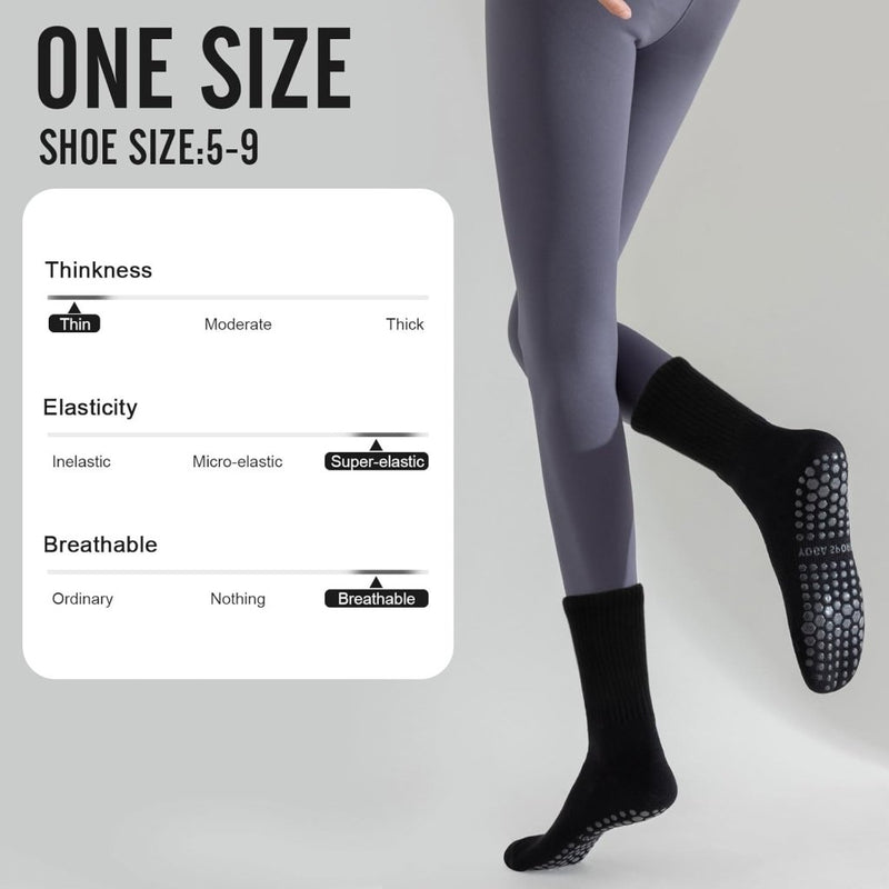 Laad afbeelding in Galerijviewer, Antislip pilatessokken dames set van 3 paar - happygetfit.com
