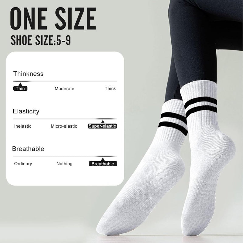 Laad afbeelding in Galerijviewer, Antislip pilatessokken dames set van 3 paar - happygetfit.com
