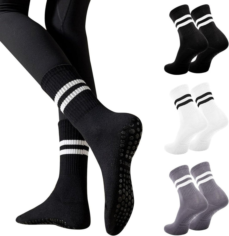 Laad afbeelding in Galerijviewer, Antislip pilatessokken dames set van 3 paar - happygetfit.com
