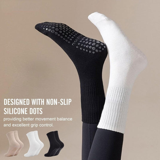 Antislip pilatessokken dames set van 3 paar - happygetfit.com