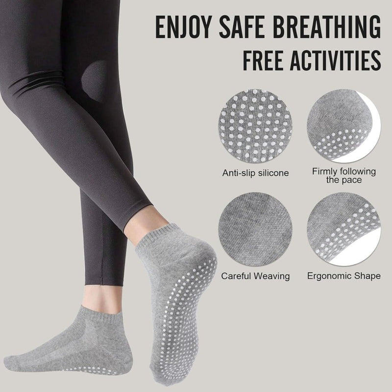 Laad afbeelding in Galerijviewer, Antislip pilatessokken dames set van 3 paar - happygetfit.com
