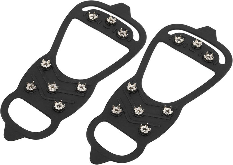 Load image into Gallery viewer, Antislip schoenspikes met 8 tanden zwart - happygetfit.com
