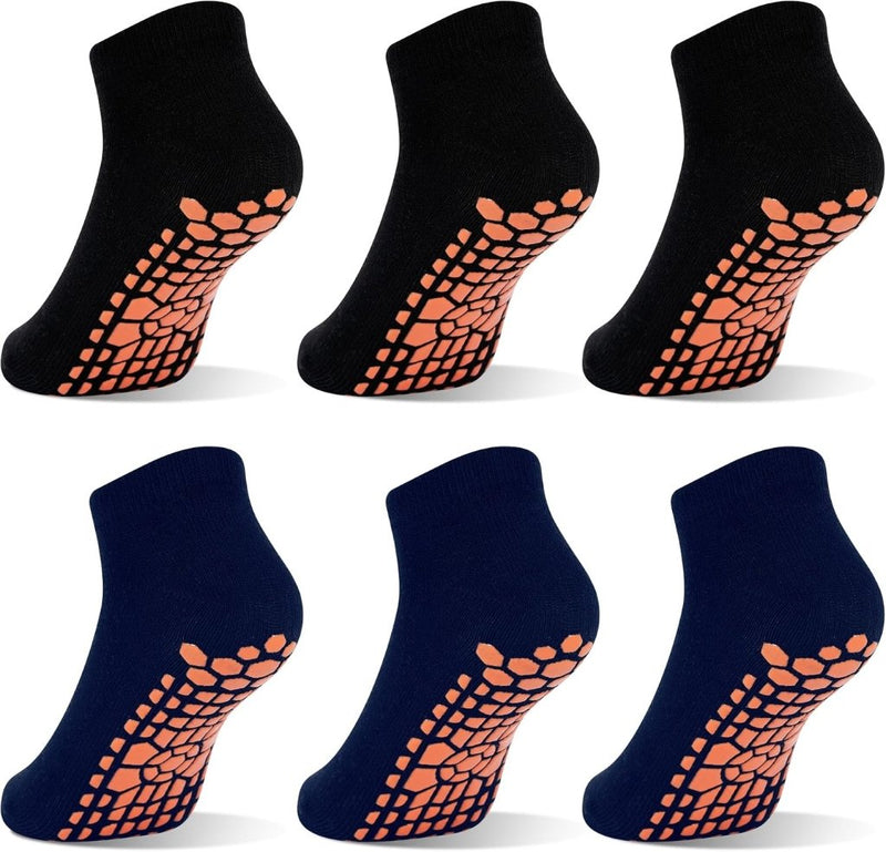 Laad afbeelding in Galerijviewer, Antislip sokken voor kinderen 6 paar met gripnoppen – trampoline sokken – jongens en meisjes 2-13 jaar - happygetfit.com
