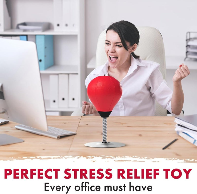 Laden Sie das Bild in Galerie -Viewer, Antistress mini-tafelbokszak met tafelklem en zuignap, hangend of staande bokszak, punchingbal, woedebal, reflexbal, woedkussen voor kinderen en volwassenen - happygetfit.com
