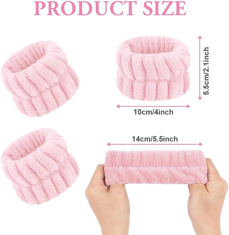 Laad afbeelding in Galerijviewer, AOOWU Polsband, Elastische Microvezel, Gezichtswas, Cosmetica, Haarband, Spa-armbanden voor Absorberende Zweetband voor Vrouwen en Meisjes, Make-up, Pols, Gezichtsverzorging - happygetfit.com
