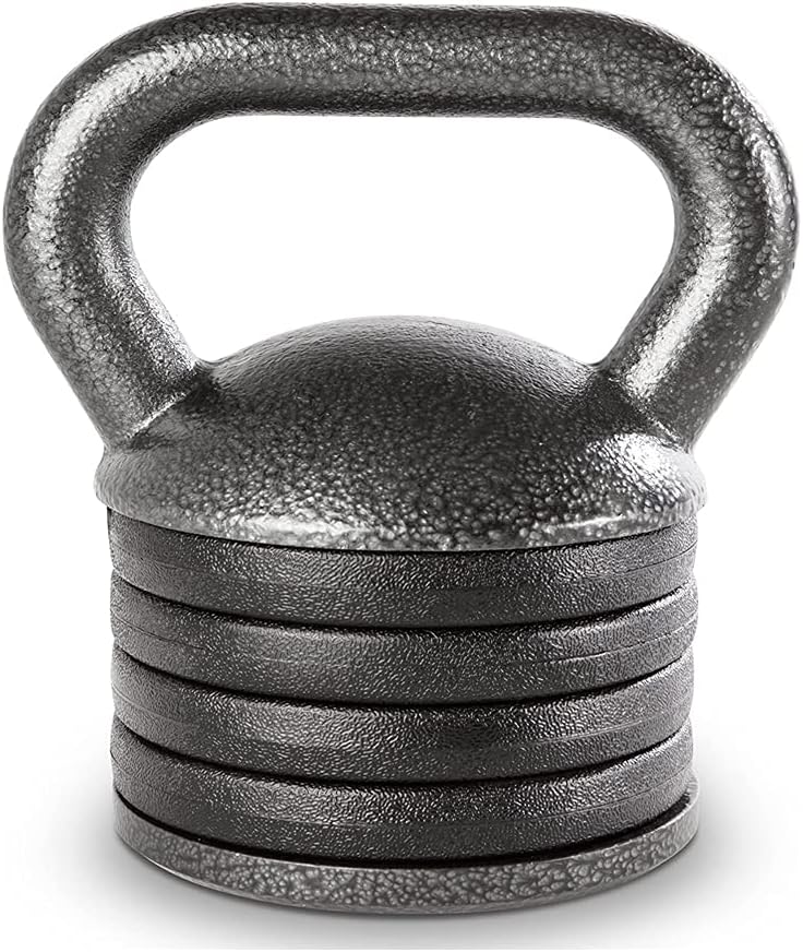 Load image into Gallery viewer, Apex 20lb Adjustable Cast Iron Kettlebell Handle, Compatible with 1” Weight Plates, Up to 50lb Load Capacity for Strength Training, Weightlifting, Home Workouts - happygetfit.com
