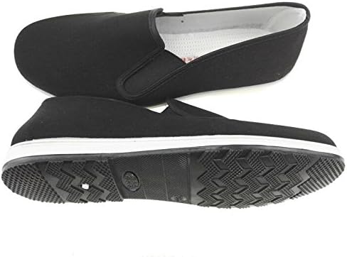 APIKA Chinese Traditionele Oude Peking Schoenen Kung Fu Tai Chi Schoenen Rubberen Zool Unisex Zwart - happygetfit.com