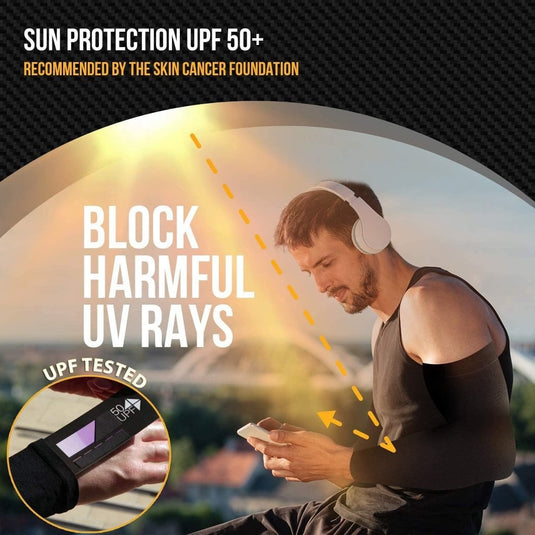 Armmanchetten Mouw Arm Anti-UV Bescherming UPF 50+ Armgreep Ademend Manchetten voor Mannen Vrouwen voor Fietsen Koeling Rijden Sport - happygetfit.com