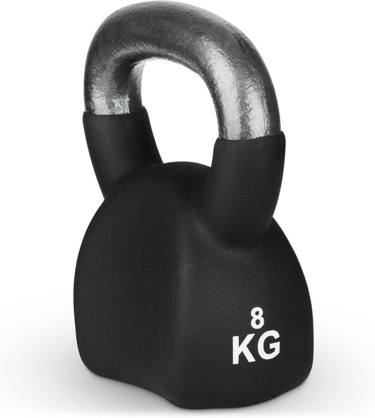 Athlyt - Neopreen gietijzeren kettlebell, zwart - happygetfit.com