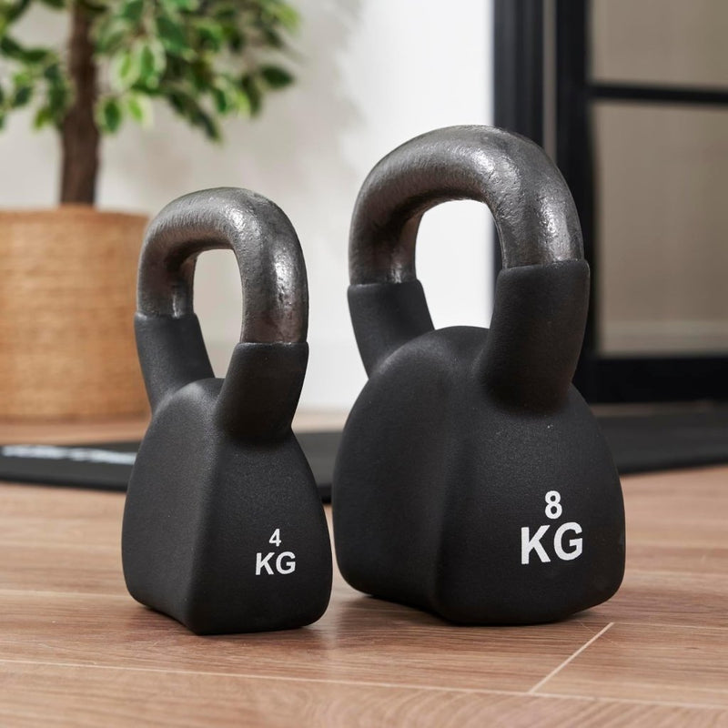 Load image into Gallery viewer, Athlyt - Neopreen gietijzeren kettlebell, zwart - happygetfit.com
