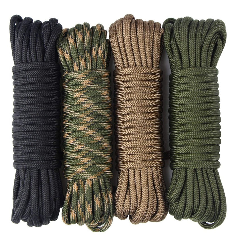 Laad afbeelding in Galerijviewer, aufodara 4 Pieces 19ft / 6Meter Paracord Cords 550 Multifunction Paracord Rope Crafting Bracelet Braided Rope Lanyards Dog Collar DIY Crafting (D4-A) - happygetfit.com
