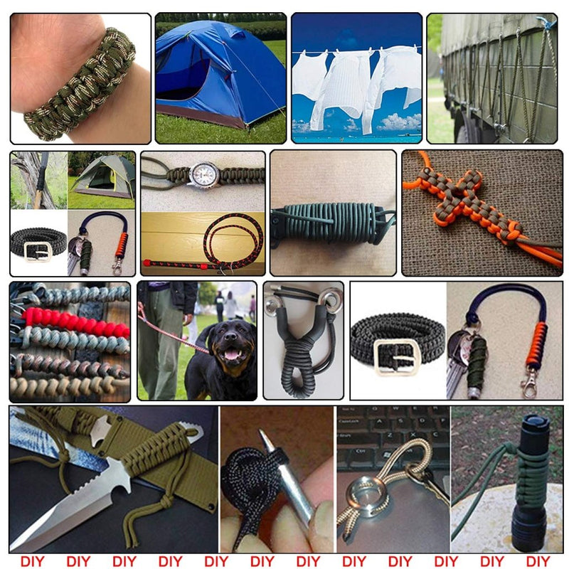Laad afbeelding in Galerijviewer, aufodara 4 Pieces 19ft / 6Meter Paracord Cords 550 Multifunction Paracord Rope Crafting Bracelet Braided Rope Lanyards Dog Collar DIY Crafting (D4-A) - happygetfit.com
