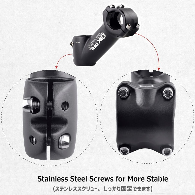 Load image into Gallery viewer, Azarxis 25.4mm 31.8mm Stem 70mm 80mm 90mm 110mm 120mm 130mm 17 35 45 60 Degree Adjustable Bike Stem Mountain Bike Stem Short Handlebar Stem for Bicycle, Road Bike, MTB, BMX, Cycling - happygetfit.com
