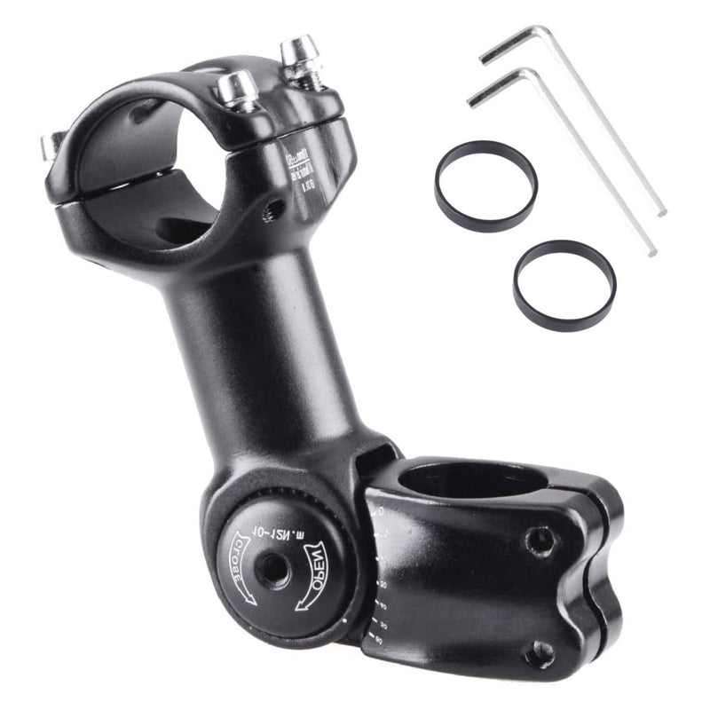 Load image into Gallery viewer, Azarxis 25.4mm 31.8mm Stem 70mm 80mm 90mm 110mm 120mm 130mm 17 35 45 60 Degree Adjustable Bike Stem Mountain Bike Stem Short Handlebar Stem for Bicycle, Road Bike, MTB, BMX, Cycling - happygetfit.com
