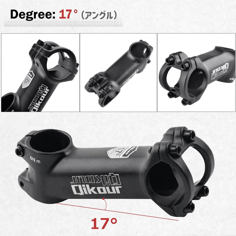 Load image into Gallery viewer, Azarxis 25.4mm 31.8mm Stem 70mm 80mm 90mm 110mm 120mm 130mm 17 35 45 60 Degree Adjustable Bike Stem Mountain Bike Stem Short Handlebar Stem for Bicycle, Road Bike, MTB, BMX, Cycling - happygetfit.com
