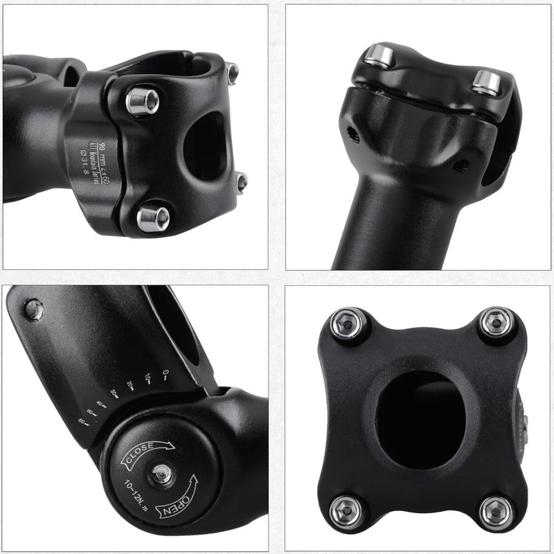 Load image into Gallery viewer, Azarxis Fietsstuurpen 25,4 mm verstelbaar fietsstuur stuurpen ±60 graden MTB voorvork stuurpen verlenging 90 mm voor mountainbike racefiets BMX DH cyclus met inbussleutel - happygetfit.com
