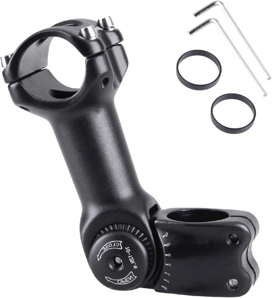 Azarxis Fietsstuurpen 25,4 mm verstelbaar fietsstuur stuurpen ±60 graden MTB voorvork stuurpen verlenging 90 mm voor mountainbike racefiets BMX DH cyclus met inbussleutel - happygetfit.com