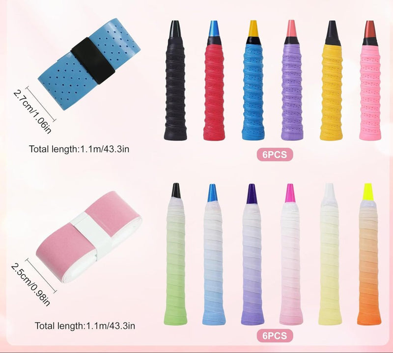 Chargez l'image dans la visionneuse de la galerie, Badminton gripband set 12 stuks multicolor - happygetfit.com
