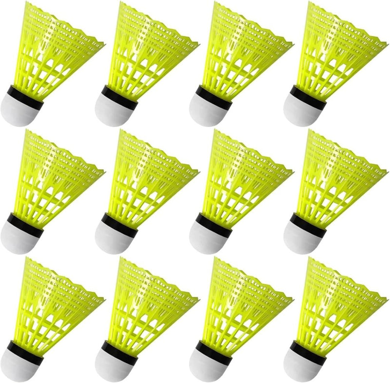 Załaduj obraz w przeglądarce galerii, Badmintonshuttles 12 stuks van nylon met schuimkop voor binnen en buiten – badmintonveren – racketaccessoires - happygetfit.com
