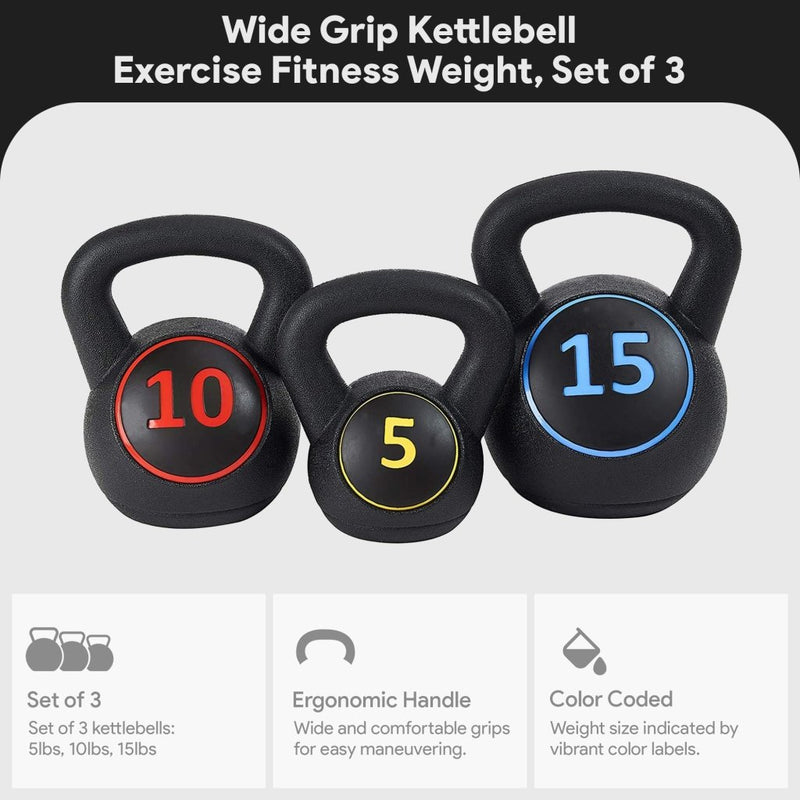 Load image into Gallery viewer, BalanceFrom Vinyl Kettlebell Set, 30/45/50/75 Pound Options – Cement-Filled Strength Training Weights with Ergonomic Grip and Color Coding for Full Body Fitness at Home or Gym - happygetfit.com
