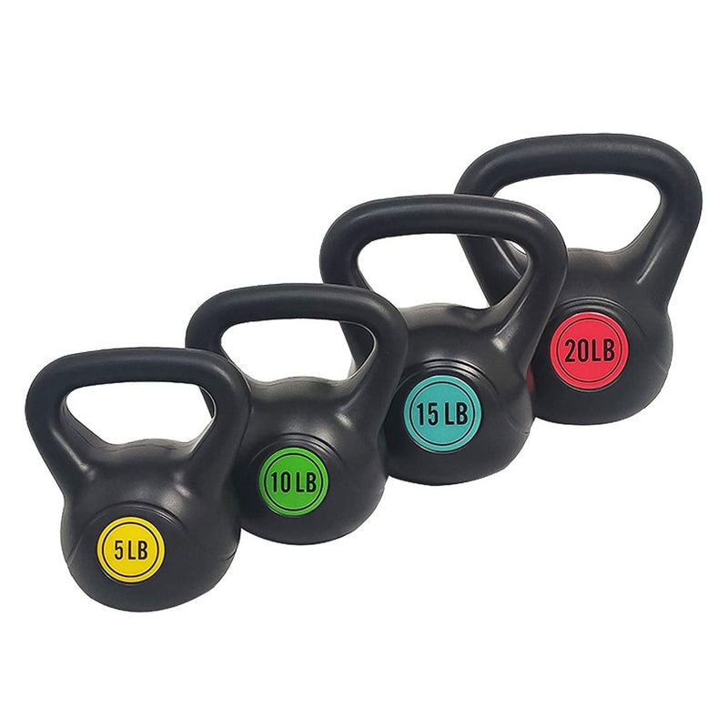 Load image into Gallery viewer, BalanceFrom Vinyl Kettlebell Set, 30/45/50/75 Pound Options – Cement-Filled Strength Training Weights with Ergonomic Grip and Color Coding for Full Body Fitness at Home or Gym - happygetfit.com
