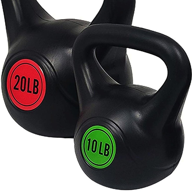 Load image into Gallery viewer, BalanceFrom Vinyl Kettlebell Set, 30/45/50/75 Pound Options – Cement-Filled Strength Training Weights with Ergonomic Grip and Color Coding for Full Body Fitness at Home or Gym - happygetfit.com
