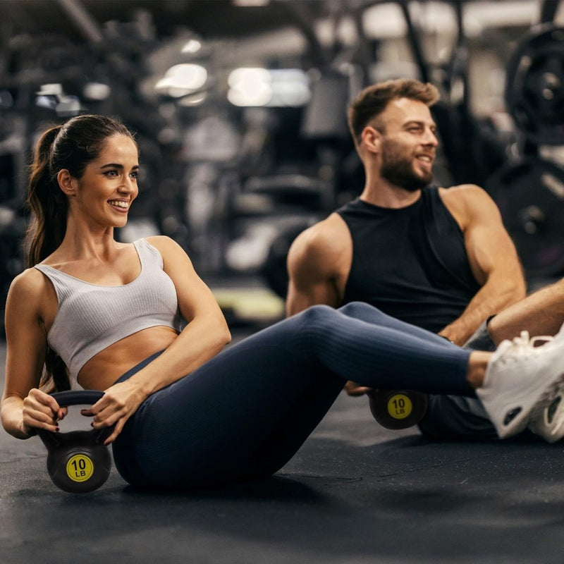 Load image into Gallery viewer, BalanceFrom Vinyl Kettlebell Set, 30/45/50/75 Pound Options – Cement-Filled Strength Training Weights with Ergonomic Grip and Color Coding for Full Body Fitness at Home or Gym - happygetfit.com
