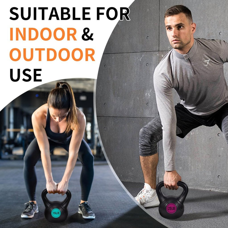 Load image into Gallery viewer, BalanceFrom Vinyl Kettlebell Set, 30/45/50/75 Pound Options – Cement-Filled Strength Training Weights with Ergonomic Grip and Color Coding for Full Body Fitness at Home or Gym - happygetfit.com
