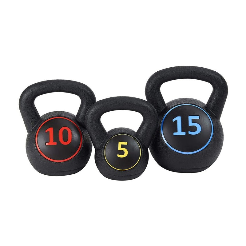 Load image into Gallery viewer, BalanceFrom Vinyl Kettlebell Set, 30/45/50/75 Pound Options – Cement-Filled Strength Training Weights with Ergonomic Grip and Color Coding for Full Body Fitness at Home or Gym - happygetfit.com
