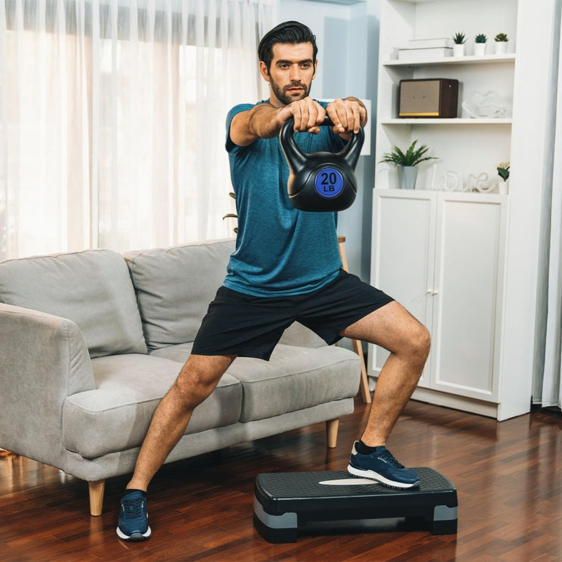 Load image into Gallery viewer, BalanceFrom Vinyl Kettlebell Set, 30/45/50/75 Pound Options – Cement-Filled Strength Training Weights with Ergonomic Grip and Color Coding for Full Body Fitness at Home or Gym - happygetfit.com
