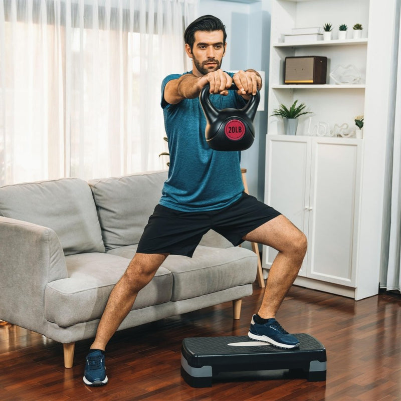 Load image into Gallery viewer, BalanceFrom Vinyl Kettlebell Set, 30/45/50/75 Pound Options – Cement-Filled Strength Training Weights with Ergonomic Grip and Color Coding for Full Body Fitness at Home or Gym - happygetfit.com

